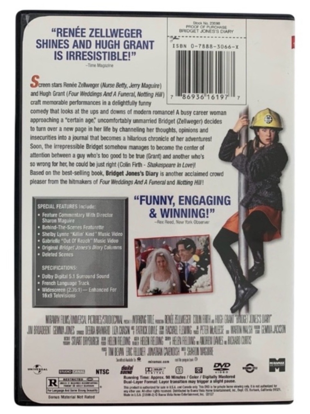 BRIDGET JONES’S DIARY DVD Romantic Comedy Widescreen Bonus Features Collectible - Picture 4 of 14